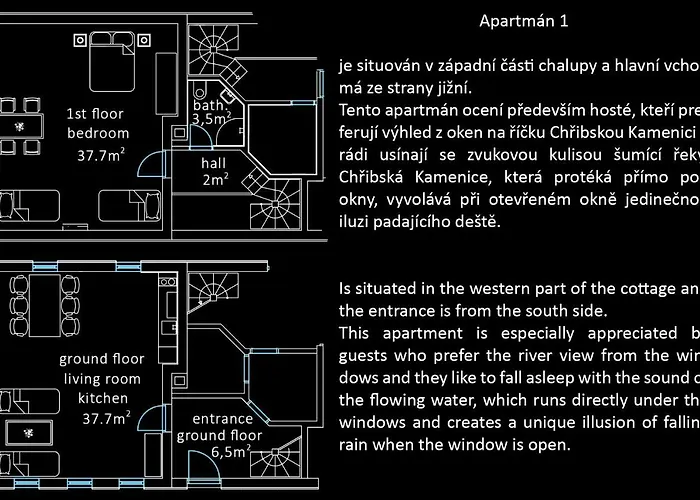 U První Skály Apartamento Chřibská